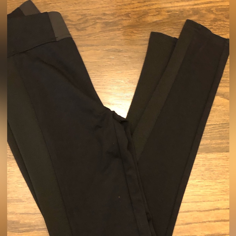 Blu Pepper Black Ribbed Leggings
